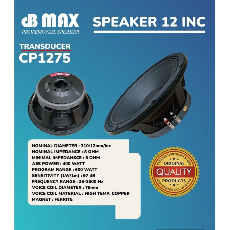 Jual SPEAKER KOMPONEN 12 INCH | dB-MAX | Shopee Indonesia