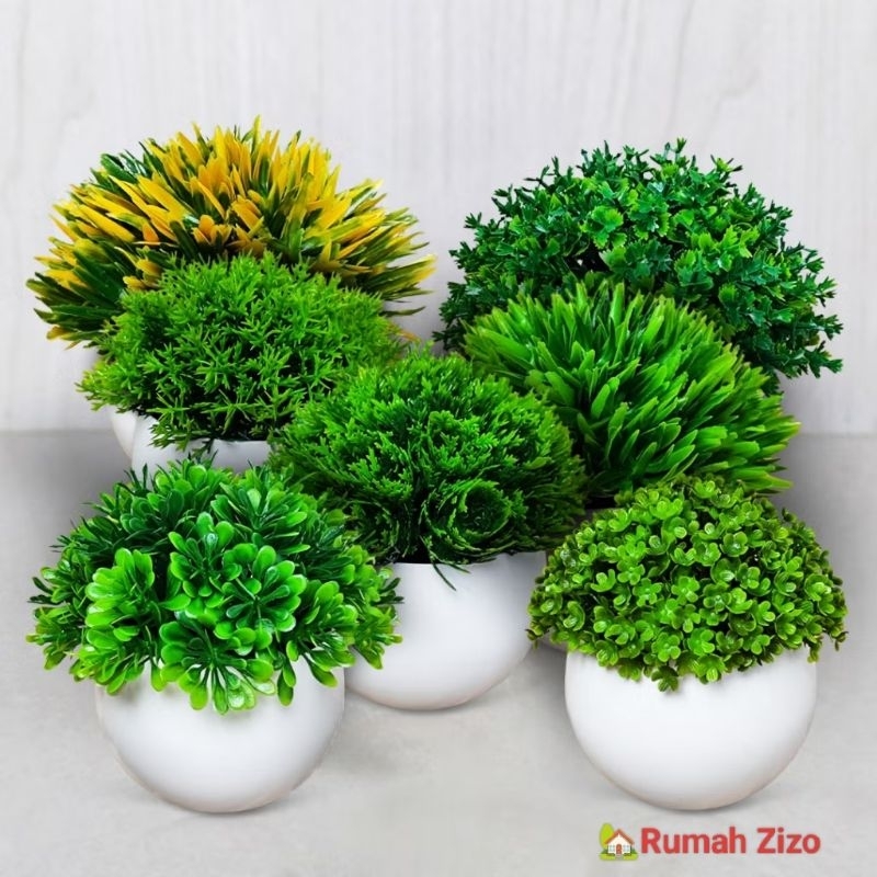Jual Pot Tanaman Daun Rumput Bunga hias Plastik Mini Import / Bunga ...