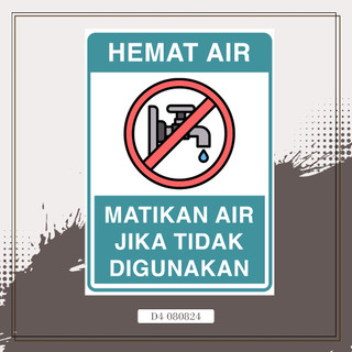 Jual Sticker Matikan keran air sticker hemat air stiker keran air ...