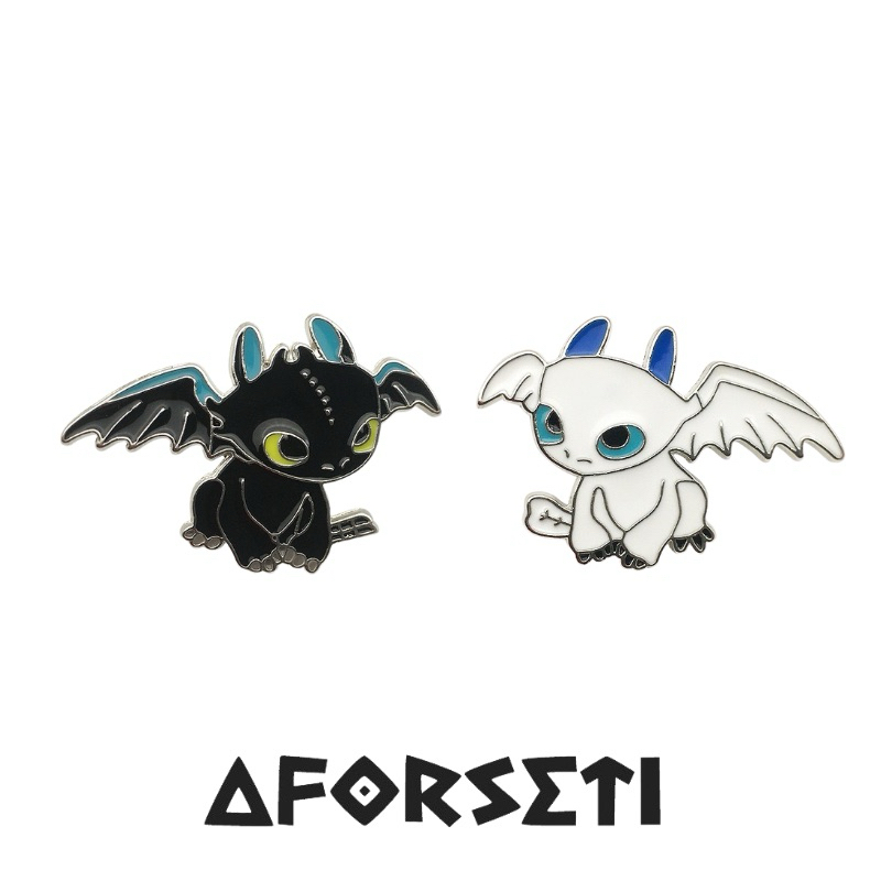 Jual PIN ENAMEL “LIGHT FURY & TOOTHLESS