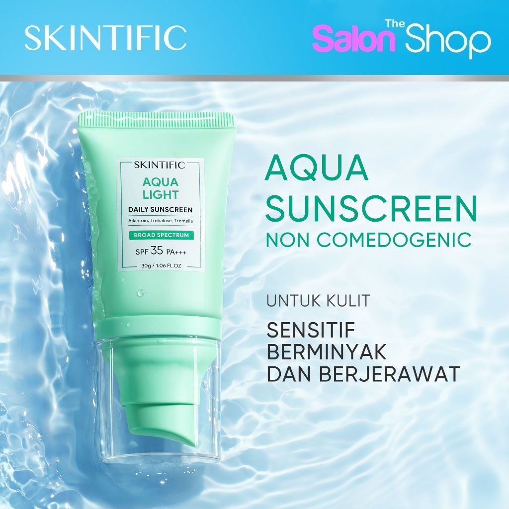 Jual SKINTIFIC AQUA LIGHT DAILY SUNSCREEN SPF 35 PA+++ 30gr | gdkd01 ...