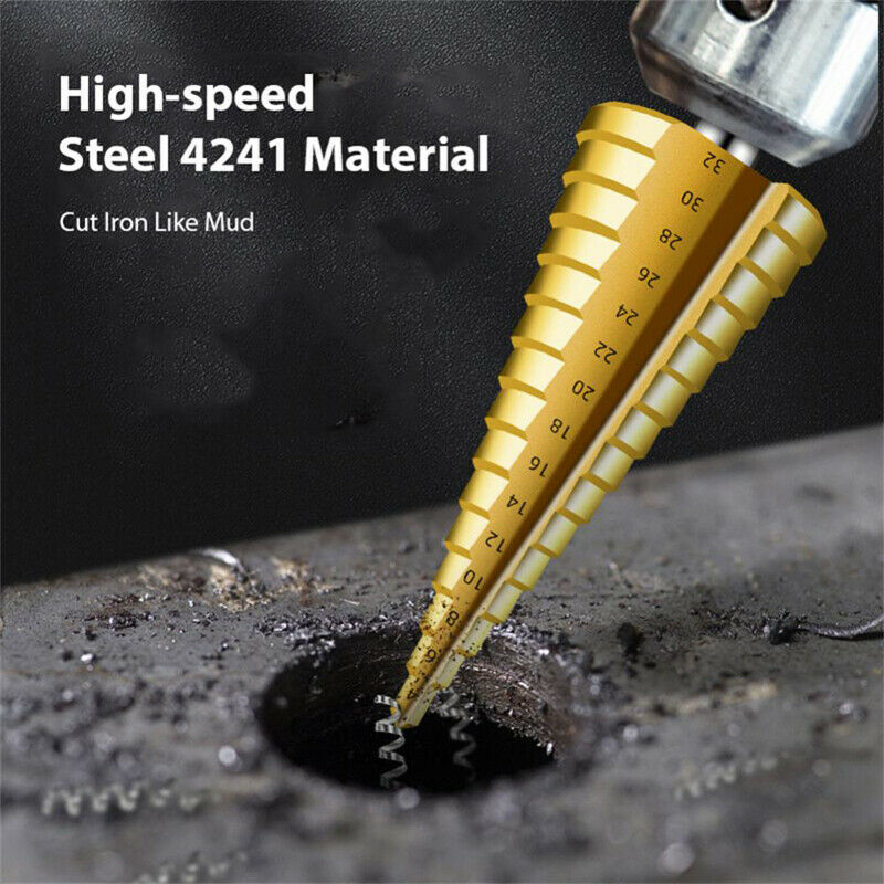 Jual 6pcs Mata Bor Pagoda Set HSS 4 12 20 32 Hex Shank Straight Groove ...