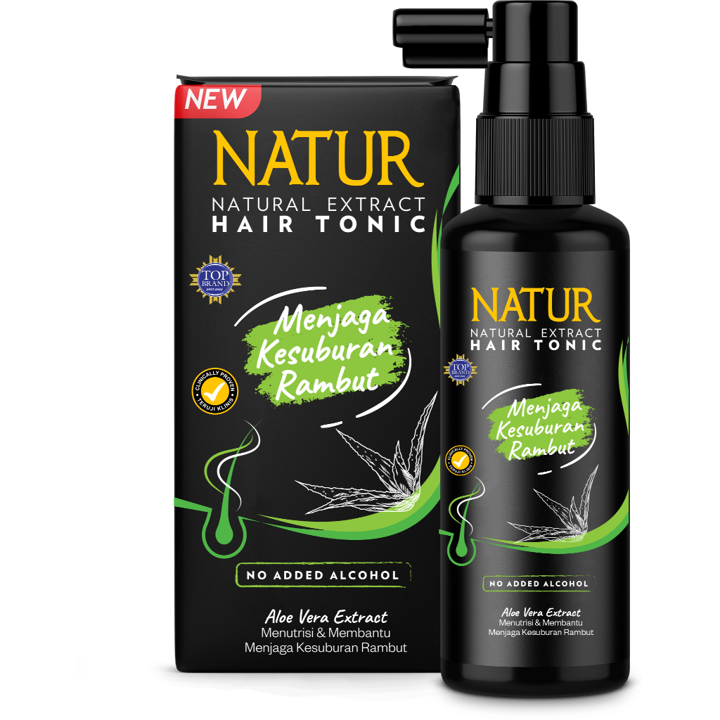 Jual Natur Hair Tonic Aloe Vera 90 ml - Tonik Menebalkan rambut ...
