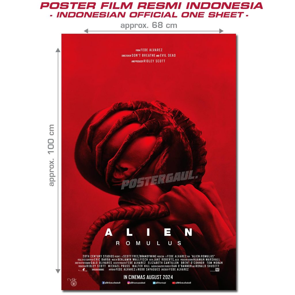 Jual Poster Film ALIEN : ROMULUS - original Indonesian one sheet style