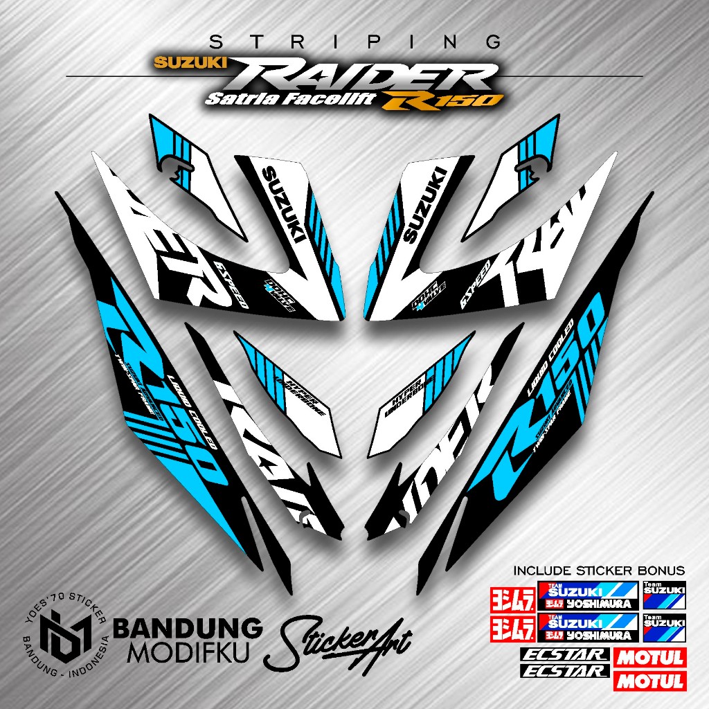 Jual STICKER SATRIA FACELIFT 150 R VARIASI / MOTIF 22 / SATRIA FU 150R ...