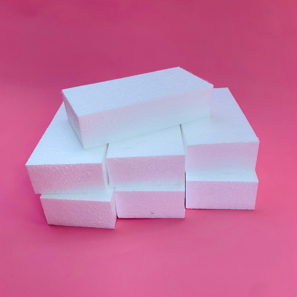 Jual Busa Buket Bunga Gabus Styrofoam Kotak Putih Ukuran 20x10x5cm ...