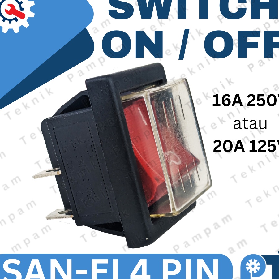 Jual CUCI GUDANG Saklar on off satelit 16A 25V 2A 125V SANEI Switch ...