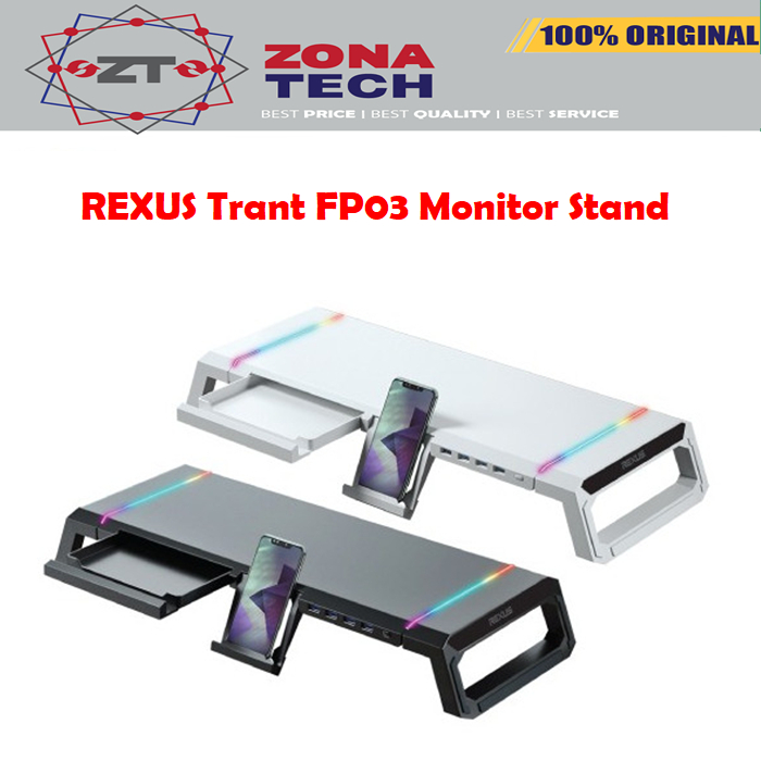 Jual Rexus FP03 Trant Monitor LCD Stand RGB LED with USB 3.0 | Shopee ...