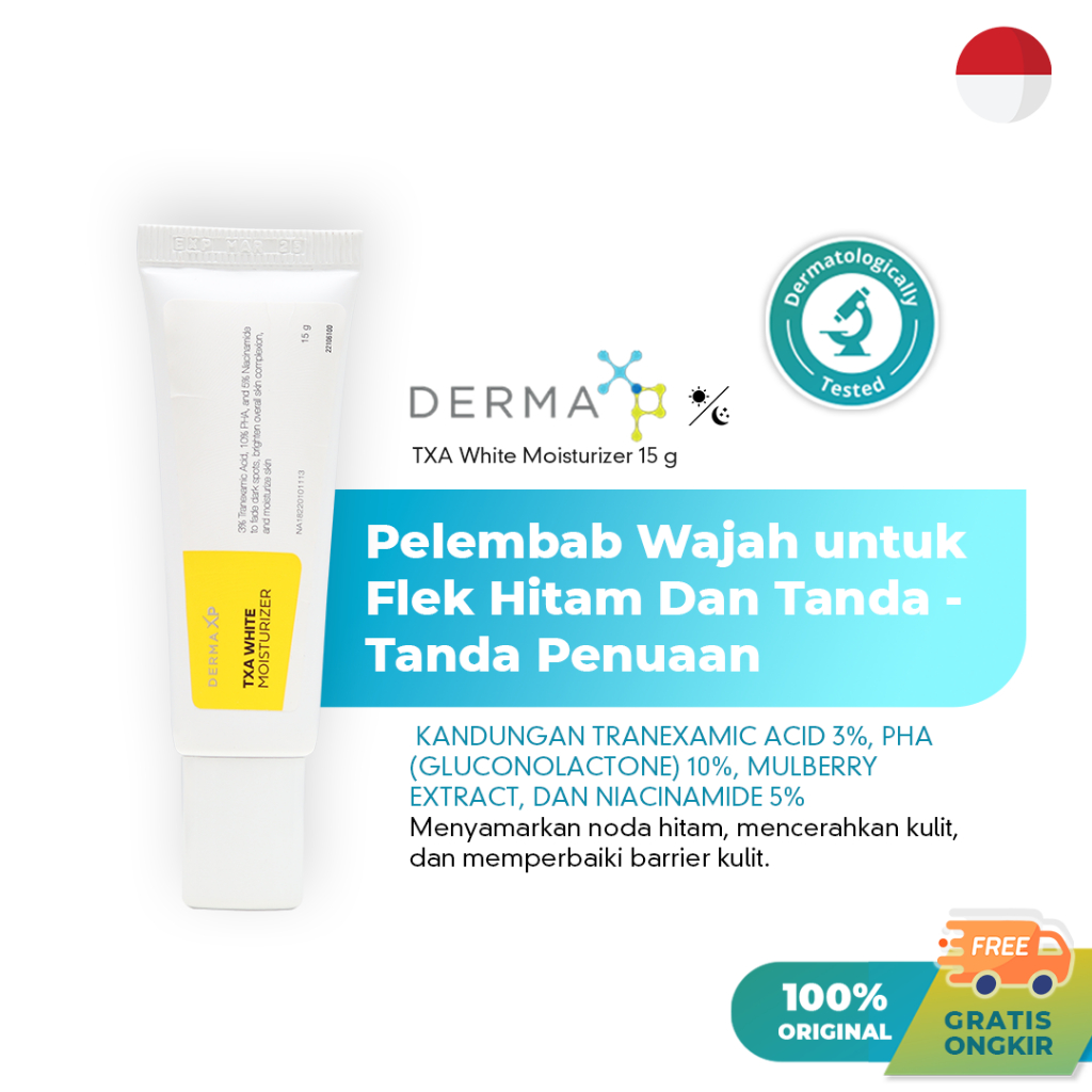 Jual Derma XP TXA White Moisturizer 15 g - Pelembab wajah sekaligus ...
