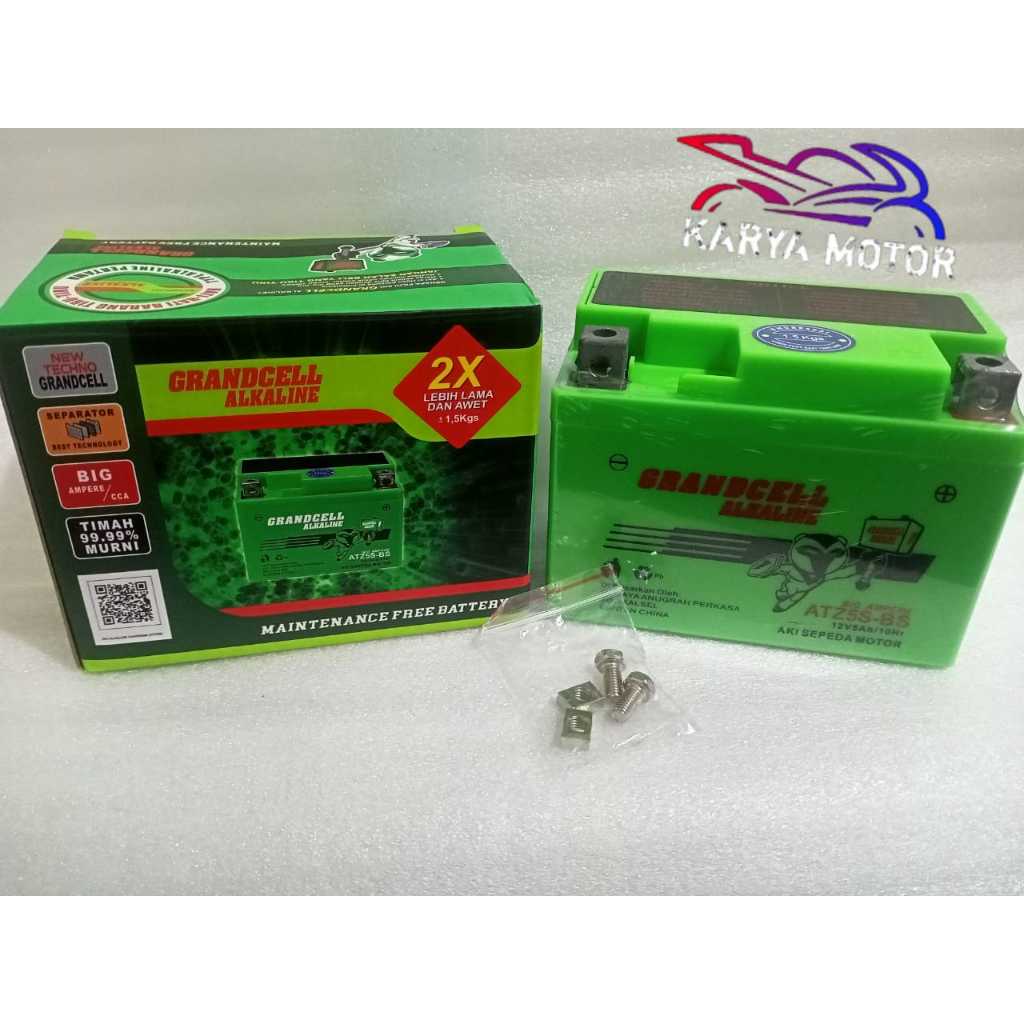 Jual Aki Motor Alkaline ATZ5S-BS GTZ5 YTZ5 12V 5Ah Beat Karisma Supra X
