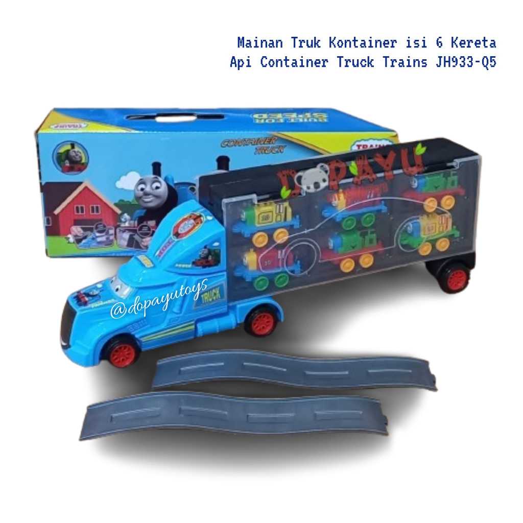 Jual Mainan Truk Kontainer isi 6 Kereta TRAIN CONTAINER TRUCK JH033-Q5 ...