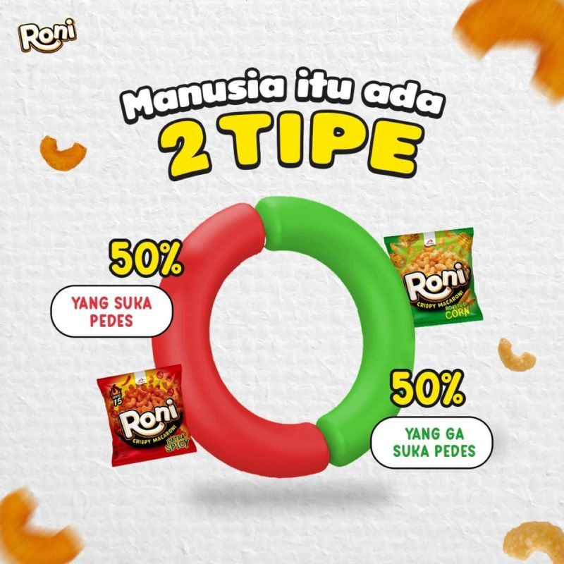 Jual [ BERKAH ] Roni Crispy Macaroni Dua Kelinci Renceng isi 10 x 28gr ...