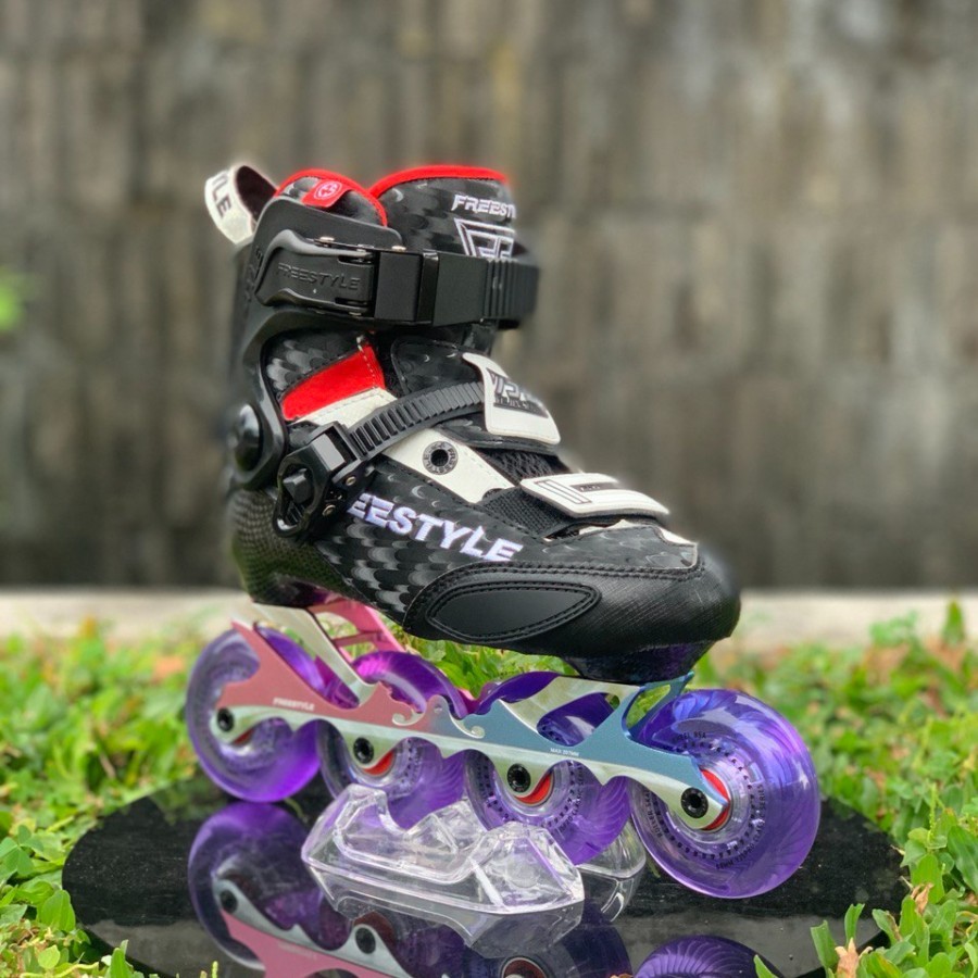 Jual Sepatu Roda Inline Freestyle Skate YJS X5 Pro Junior Carbon Black ...