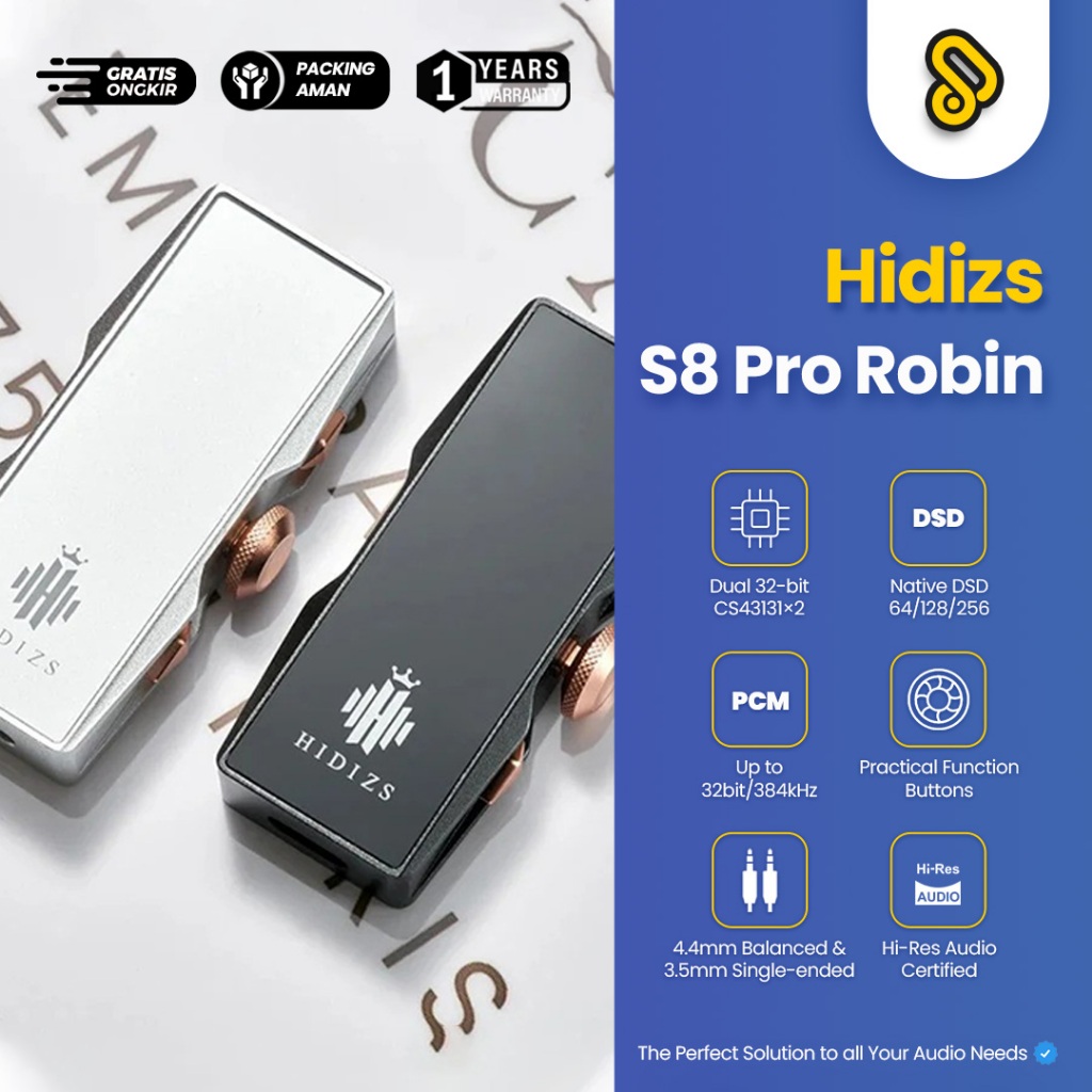 Jual Hidizs S8 Pro Robin HiFi Balanced Dongle DAC | Shopee Indonesia