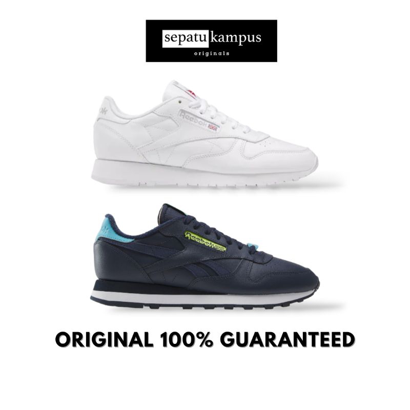 Jual Sepatu Sneakers Pria REEBOK CLASSIC LEATHER ORIGINAL | Shopee ...
