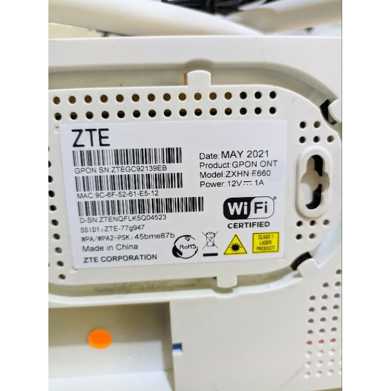 Jual MODEM ROUTER ZTE F660 + ADAPTOR | Shopee Indonesia