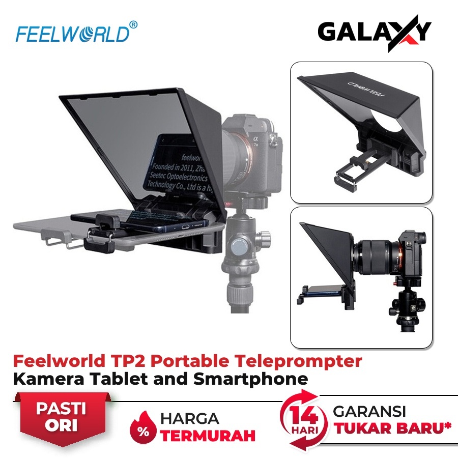 Jual Feelworld TP2 Portable Teleprompter Kamera Tablet and Smartphone ...