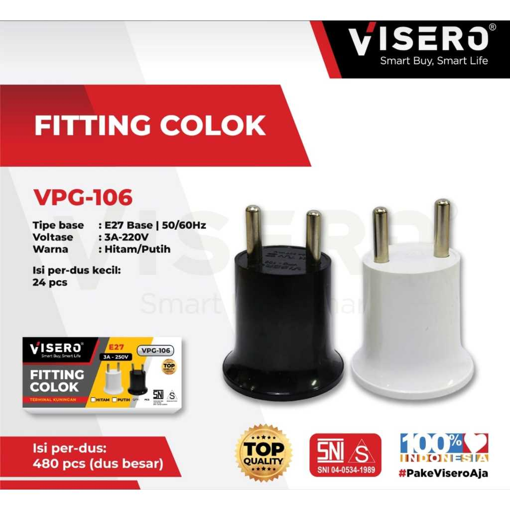 Jual Fitting Lampu Fitting Colok VISERO VPG106 | Shopee Indonesia