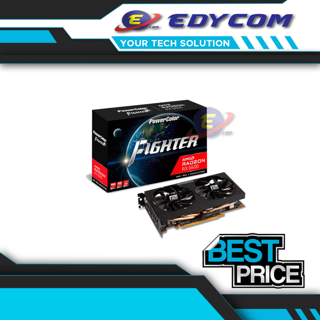 Jual POWERCOLOR Radeon RX 6600 Fighter 8GB DDR6 Dual Fan | Shopee Indonesia