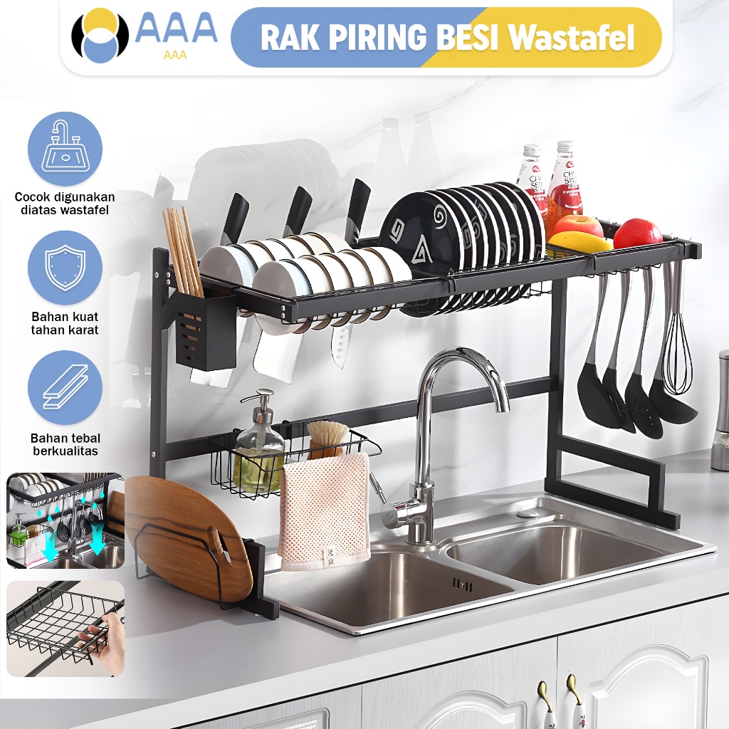 Jual (AAA) Rak Cuci Piring Wastafel Rak Piring Dapur Rak Dapur ...