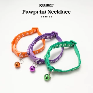 BUKIPET Kalung Kucing Bahan Nylon Lucu Murah - Bukipet PawPrint Necklace