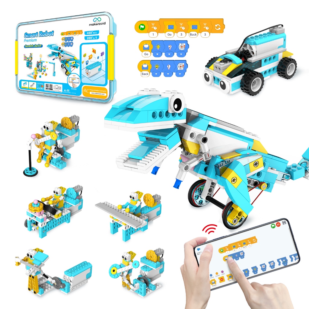 Jual Makerzoid 200-in-1 Scratch Jr Coding Robot Kit - STEM Smart Robot ...