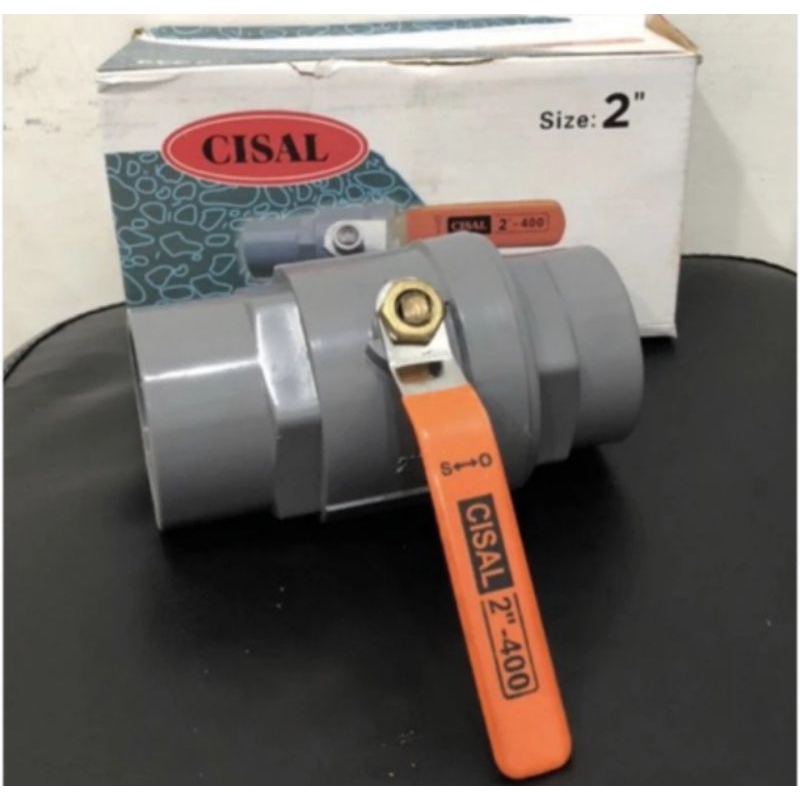 Jual ball Valve pvc gagang besi ss CISAL 2 inchi setop keran plastik ...