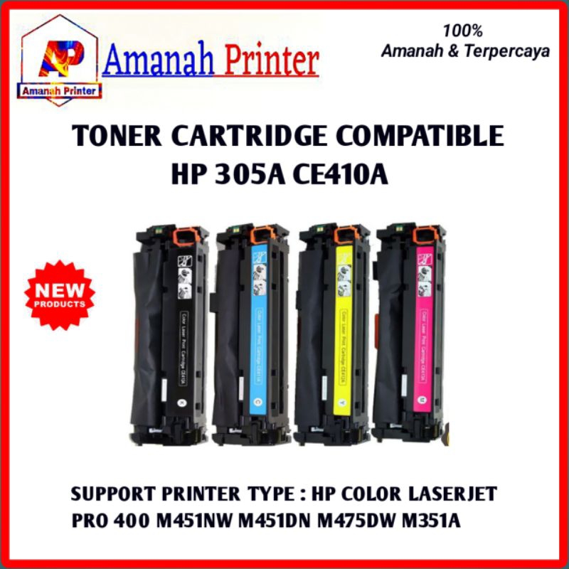 Jual Toner Cartridge Compatible HP 305A CE410A HP Laserjet Pro 400 ...