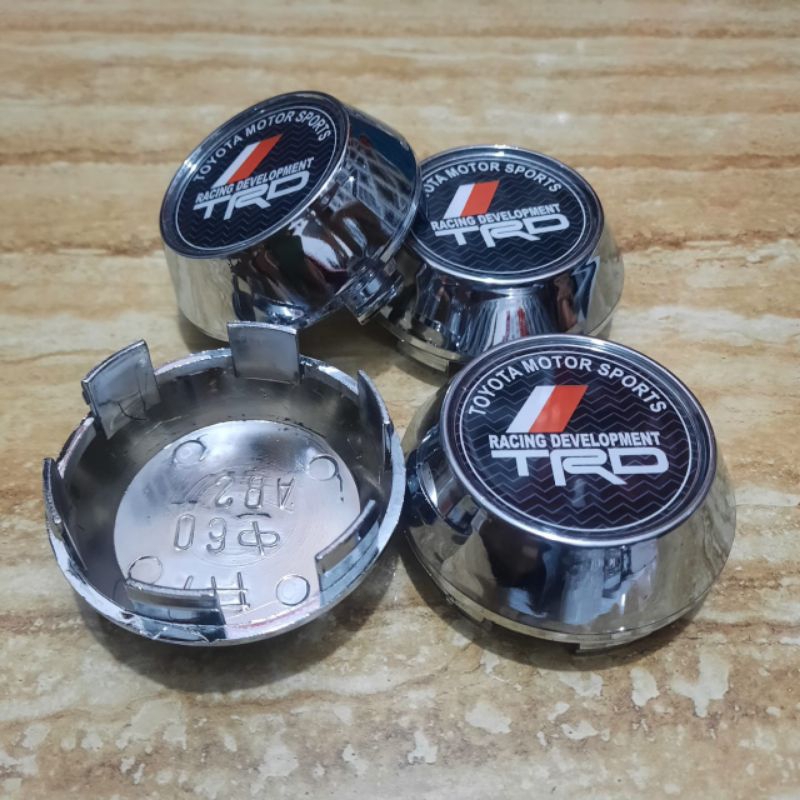 Jual dop roda tutup velg racing chrome TRD diameter 6,5 cm | Shopee ...