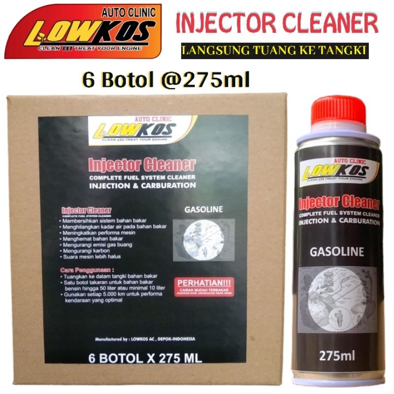 Jual 1 Dus (6 Botol) LOWKOS Injector Cleaner Mobil 275ml - Cairan ...