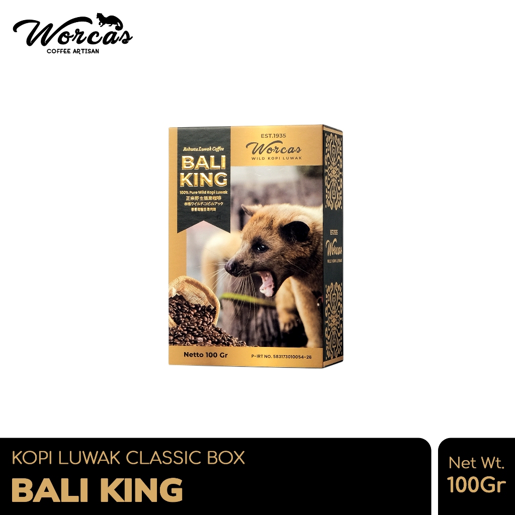 Jual WORCAS Kopi Luwak Liar Bali King 100gr - Classic Box | Shopee