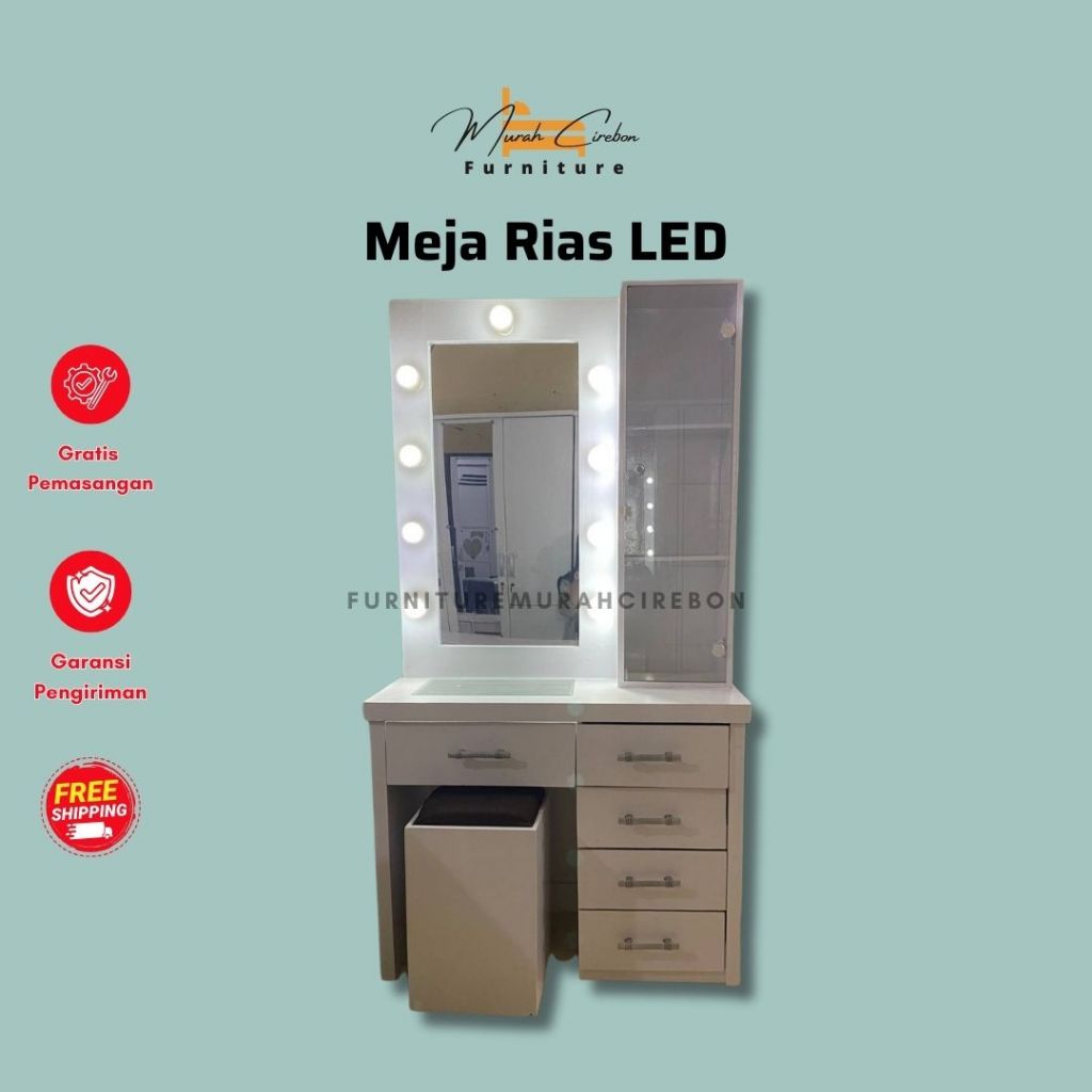 Jual Meja Rias LED Lampu - Meja Rias Mewah Minimalis - Lemari Rias ...