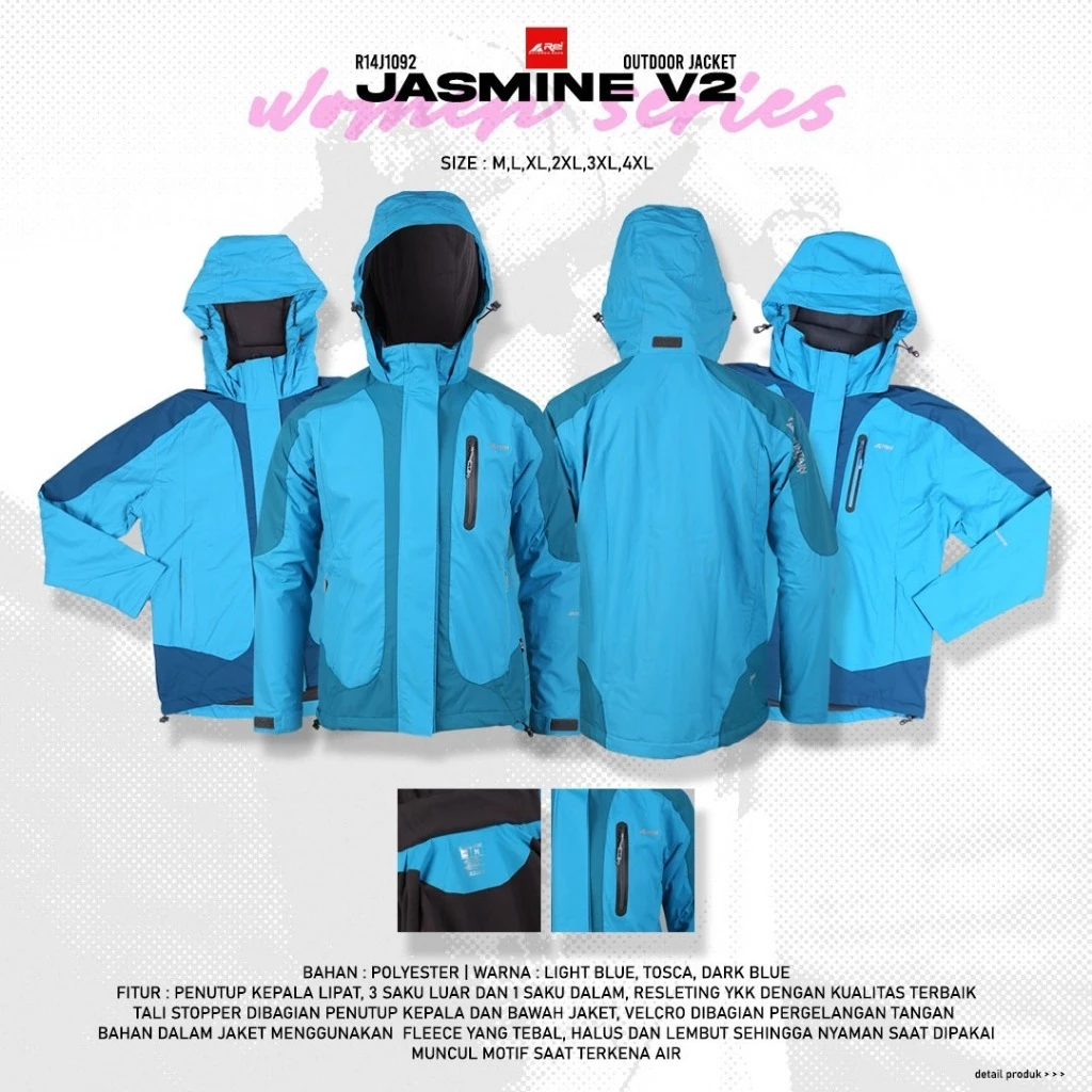 Jaket Gunung Wanita Jasmine V2 Arei Outdoorgear