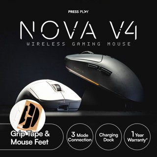 Jual Press Play Nova V4 Lightweight Wireless Gaming Mouse with Charging