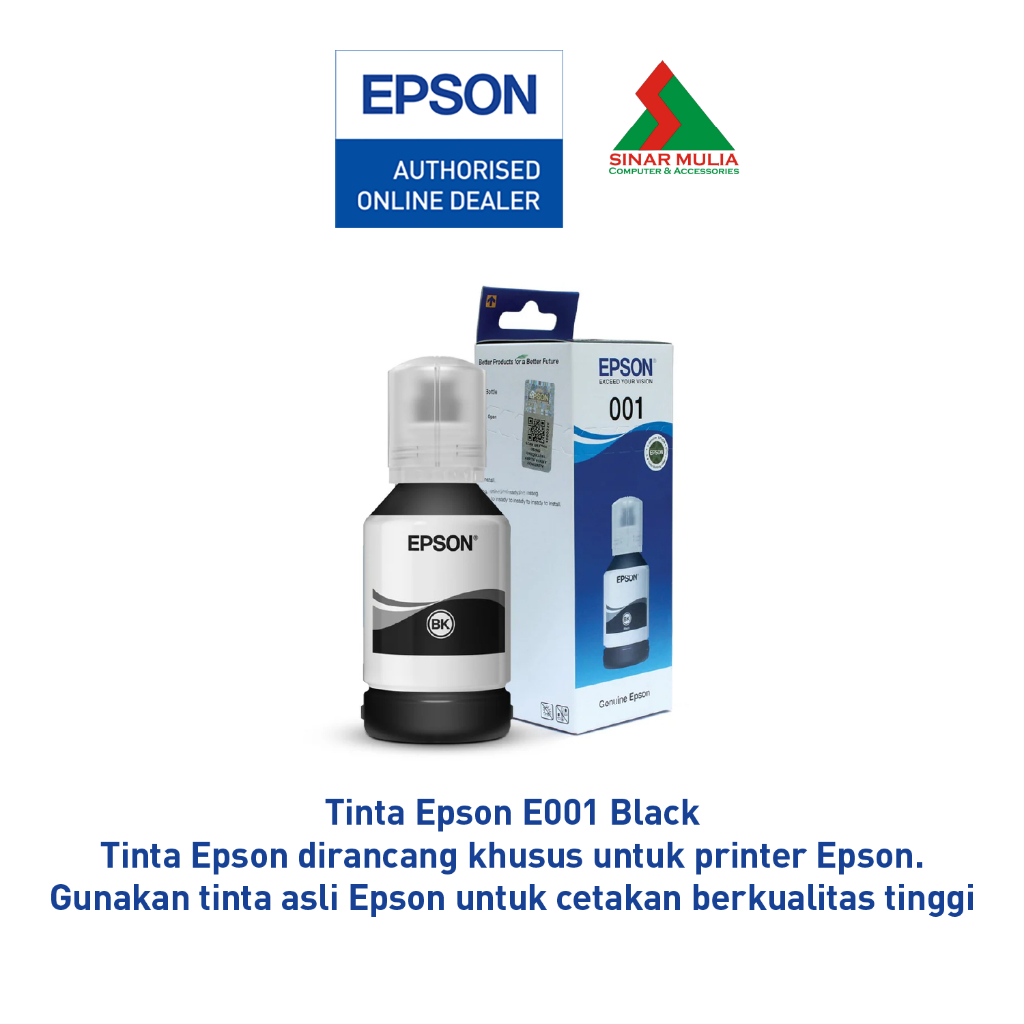 Jual EPSON TINTA E001 BLACK | Shopee Indonesia