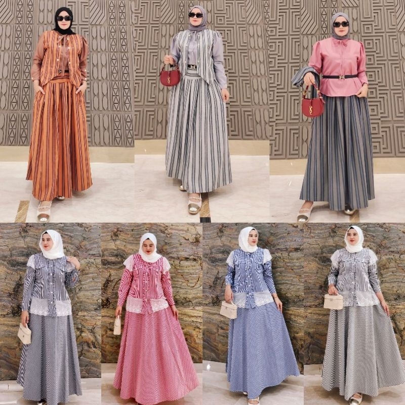 Jual OLIVIA SET ROK / SYIFA SET / KAFFA / Aldisya Set Rok By Syafira ...