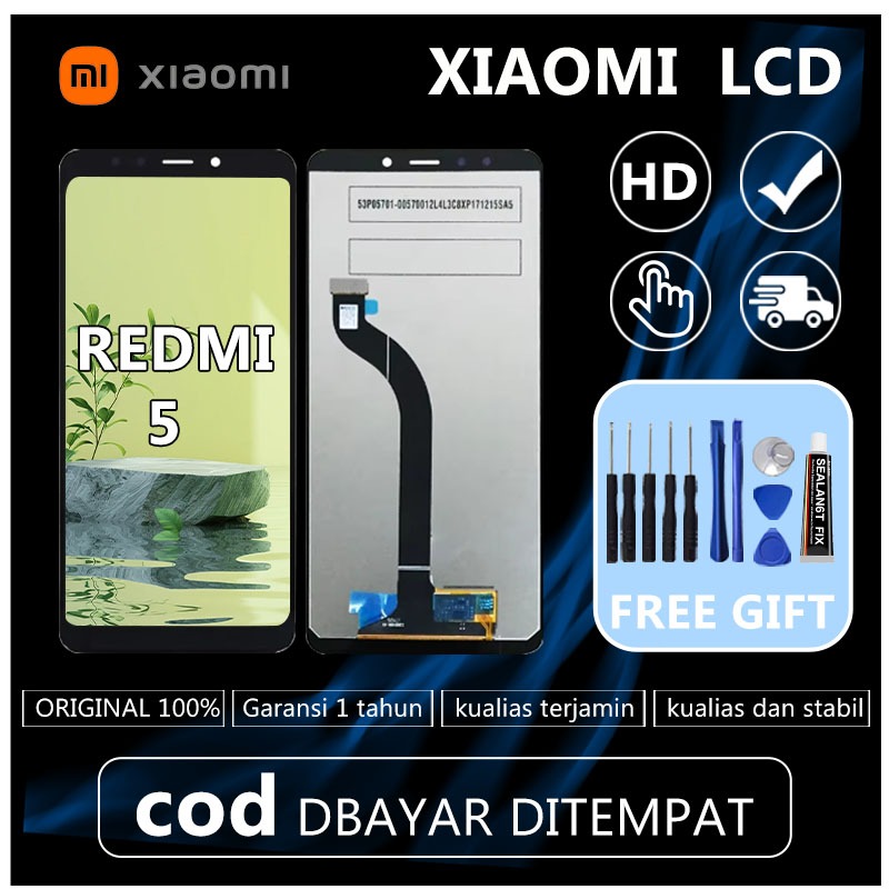 Jual LCD #lcd xiaomi redmi 5 HD TOUCHSCREEN ORIGINAL 100% FULL SET ...