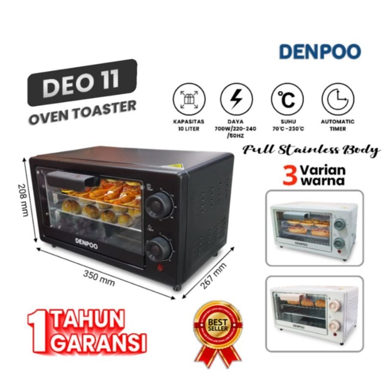 Jual OVEN TOASTER LISTRIK DENPOO PEMANGGANG ROTI SERBA GUNA DEO 09/11 ...