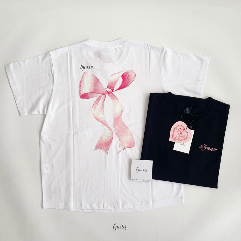 ◆RONRON◆ BIG CRAYON RIBBON BASIC FIT T SHIRT WHITE BIG CRAYON RIBBON BASIC FIT T SHIRT WHITE - RONRON 론론