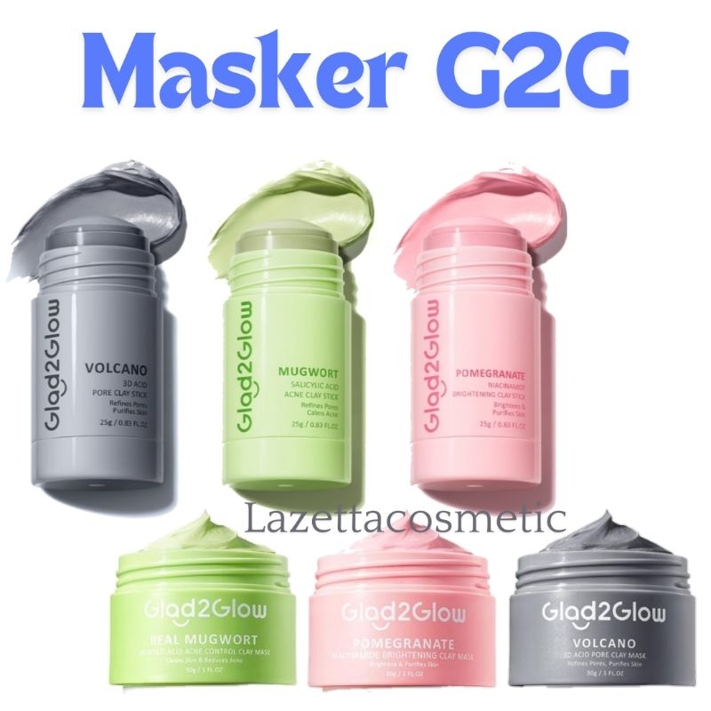 Jual Masker G2G | Clay Mask G2G Glad2glow | Masker g2g | Shopee Indonesia