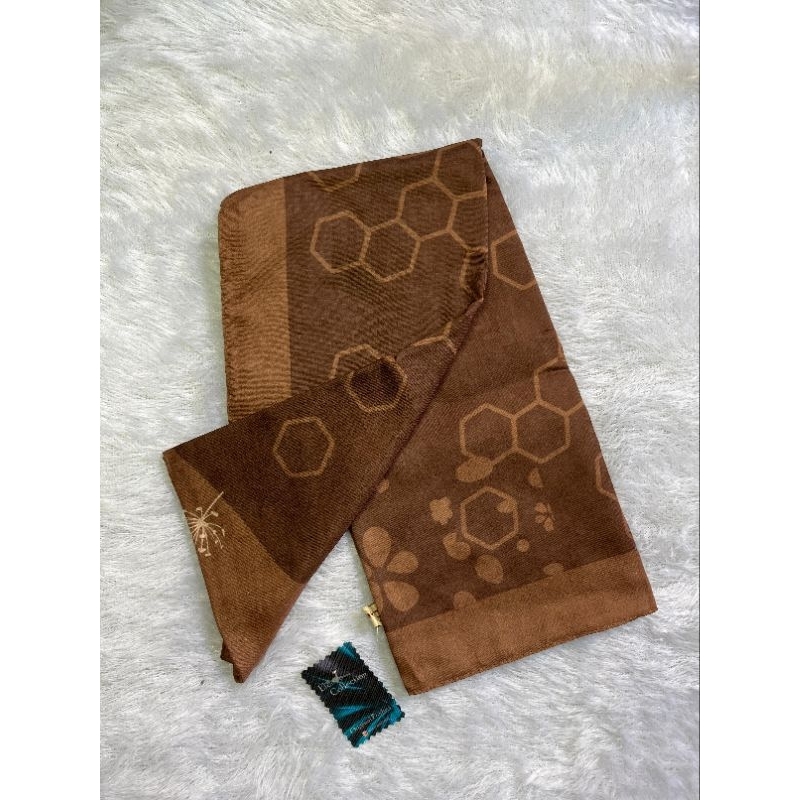 Hijab Segiempat Motif Syari Eleeya Scarf Ukuran 140 X 140
