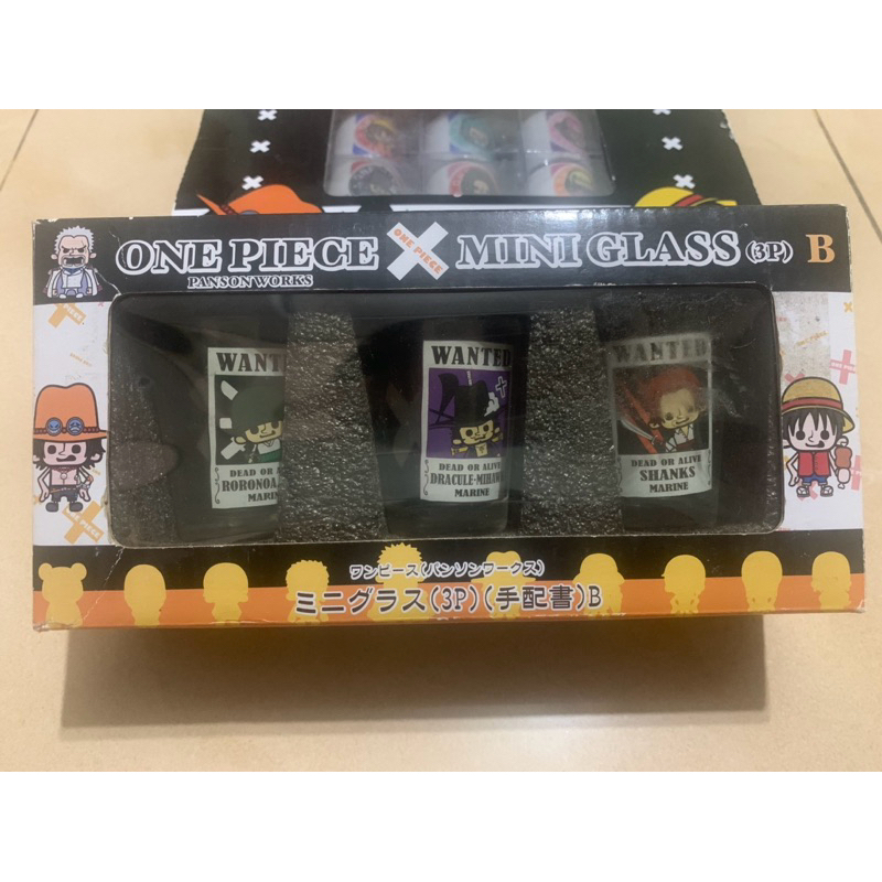 Jual one piece mini glass 3 pcs zoro mihawk shanks panson works ...