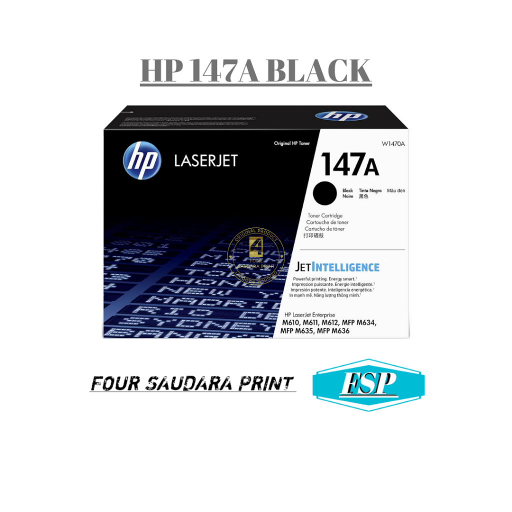 Jual HP 147A Black Original Laserjet Toner Cartridge {W1470A} | Shopee ...
