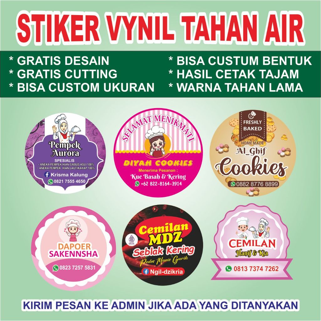 Jual STIKER VYNIL / STIKER MURAH FREE CUTTING/Stiker produk ...
