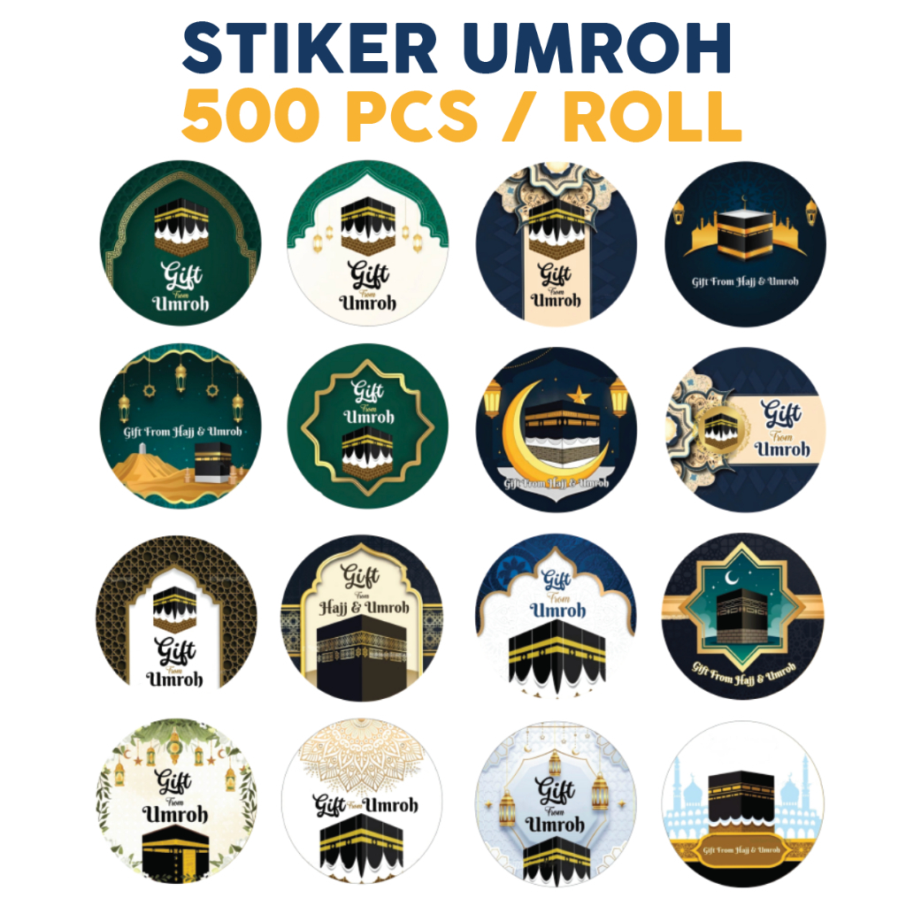 Jual Sticker Haji Umroh 500 Pcs Stiker Label Gift From Oleh Oleh ...