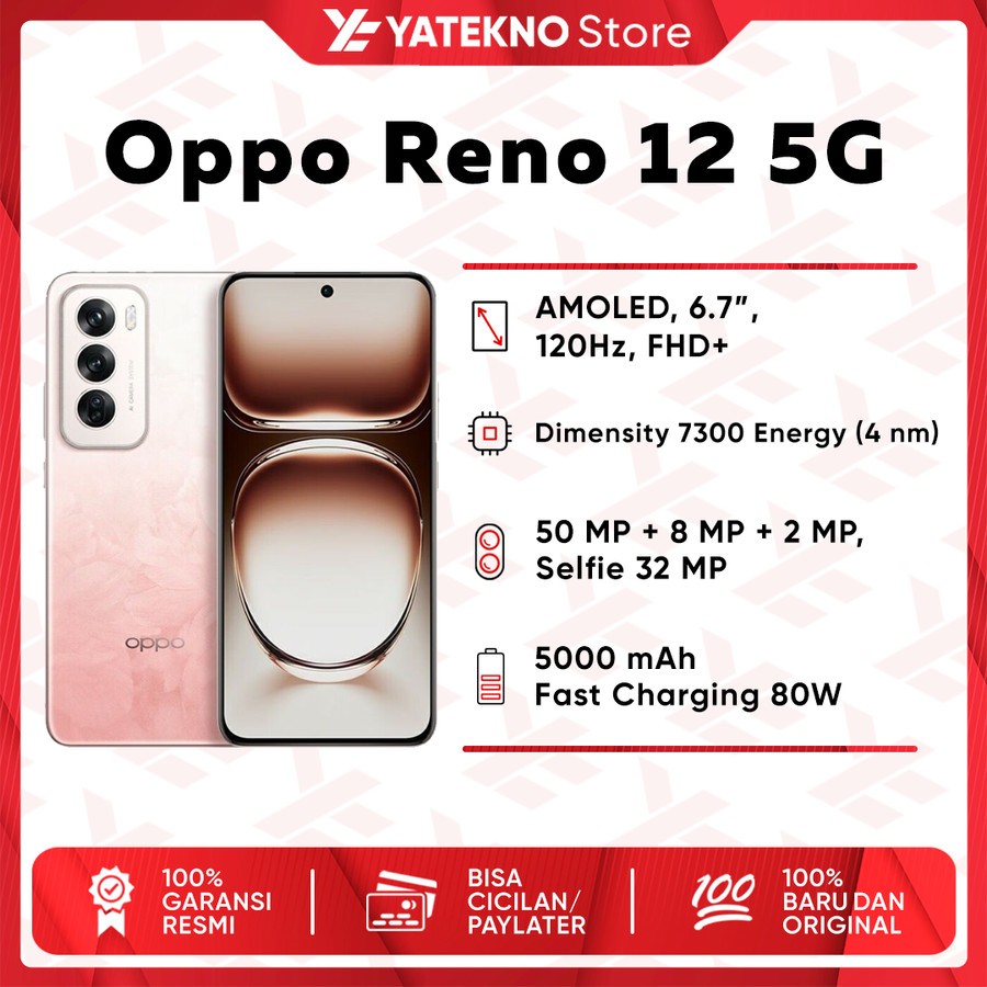 Jual (ORIGINAL) Oppo Reno 12 5G 12/256GB GARANSI RESMI ~ NEW | Shopee ...
