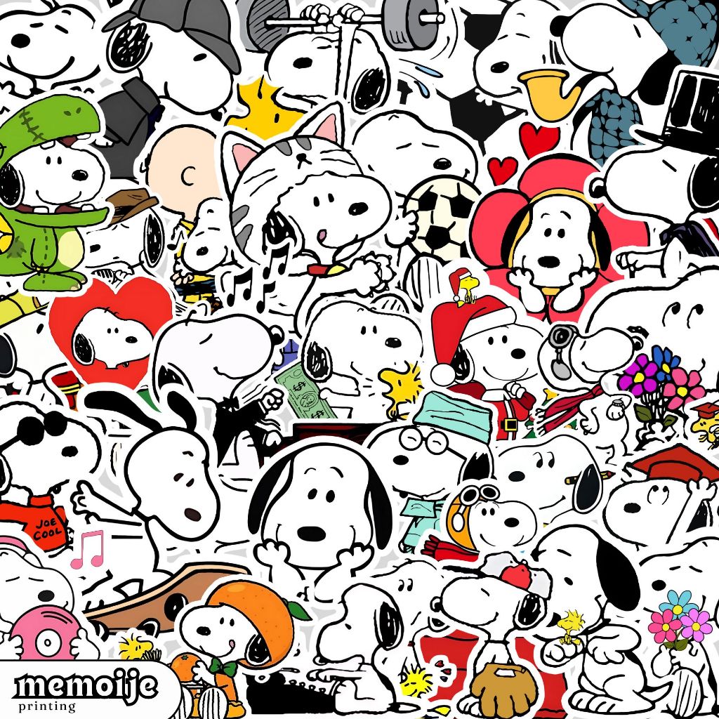 Jual (50+ PCS) STICKER PACK SNOOPY VYNIL WATERPROOF | Shopee Indonesia