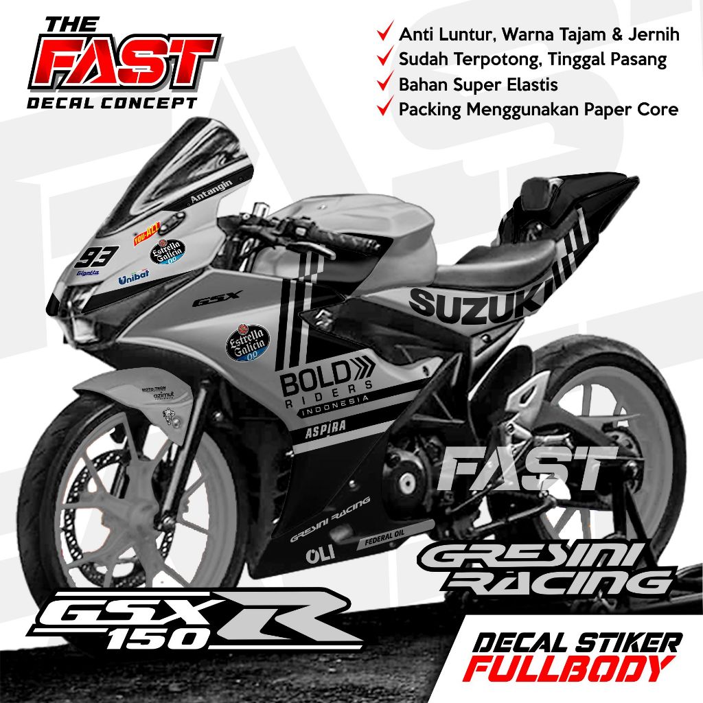 Jual BISA COD Decal Sticker GSX 150R Fullbody Stiker Decal Variasi ...
