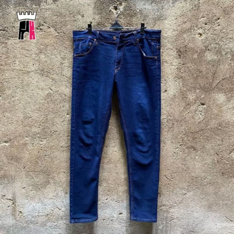 Celana Panjang Denim Caroline Dark Blue