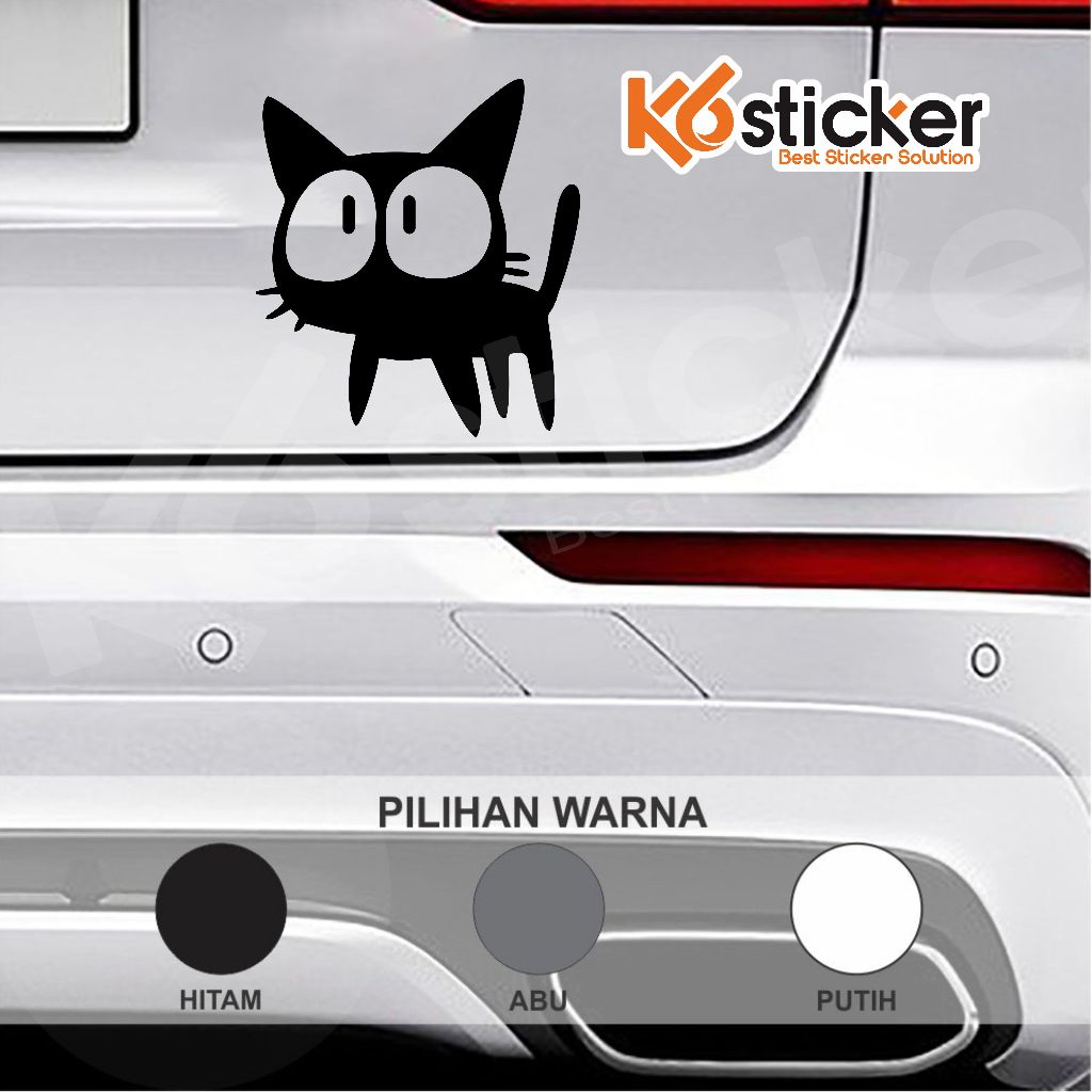 Jual Stiker Body Mobil Kucing Kaget Mata Belo Stiker Cutting Sticker ...